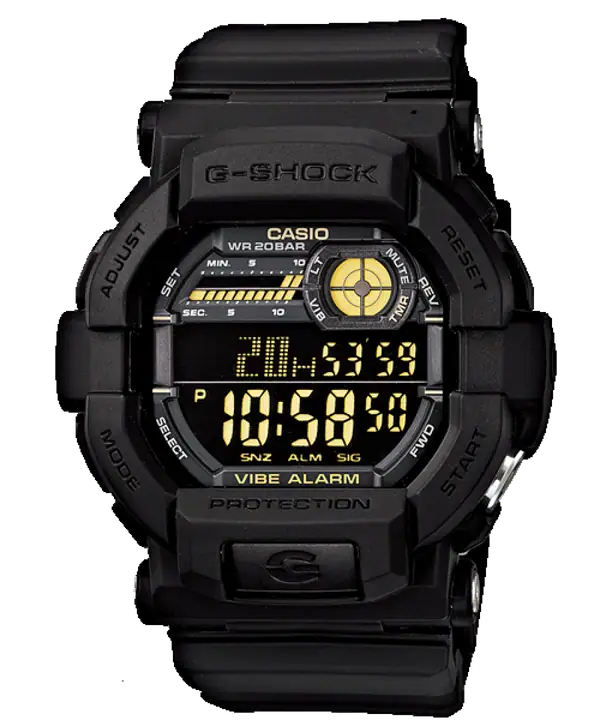 Black G-Shock GD-350 with negative display