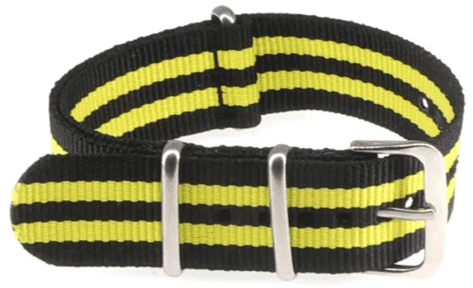 18 mm Black-and-Yellow NATO Strap product view