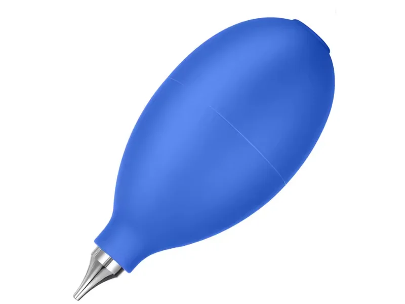 Blue hand air blower for removing loose dust
