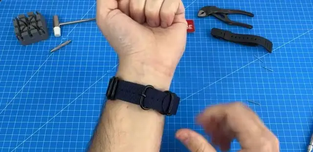 The Zulu strap rings and buckle under my wrist